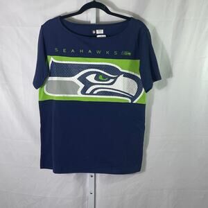 NWT Seattle Seahawks Soft Mesh Jersey T-shirt   - Womens Size M  - Blue